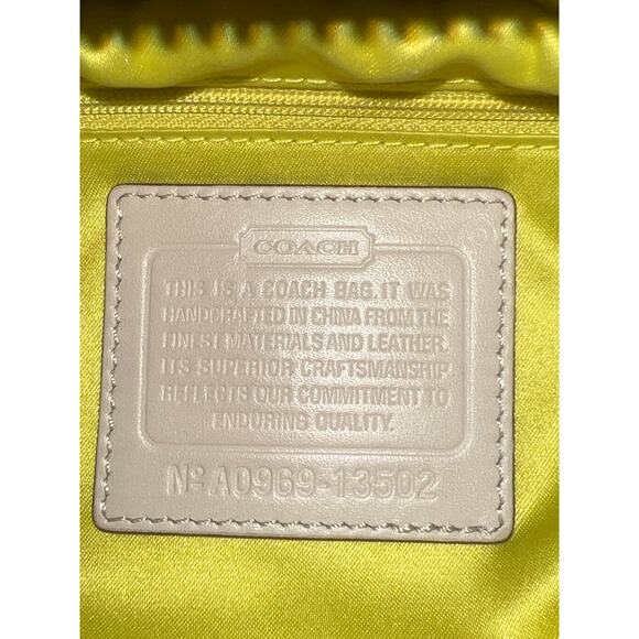 Coach Metallic Gold Bonnie Linen Lurex Satchel Bag 13502 - Picture 11 of 15